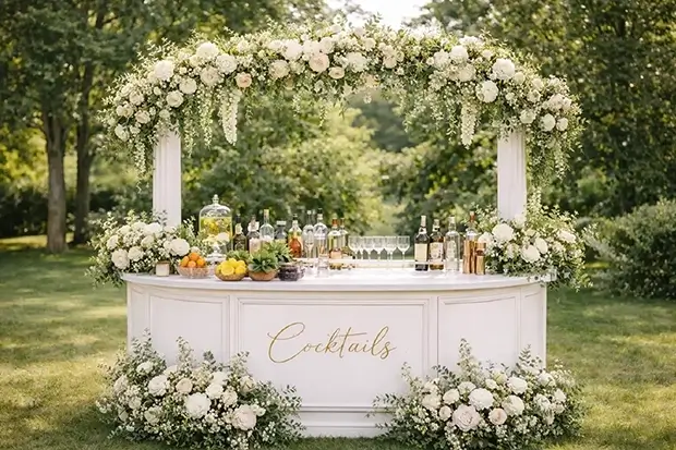 Cocktail bar in service