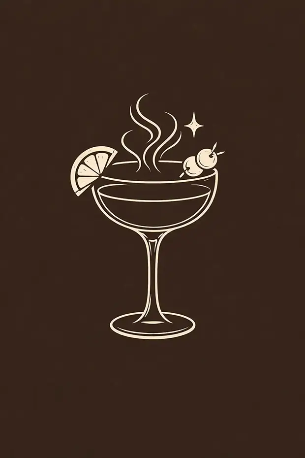 Stylized cocktail illustration