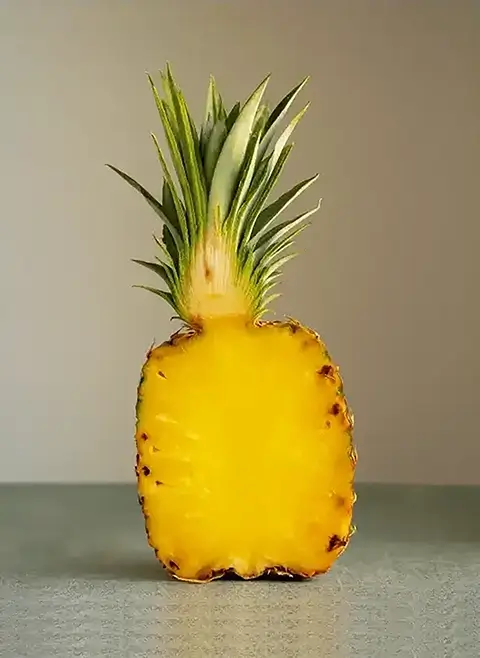 Fresh pineapple close-up